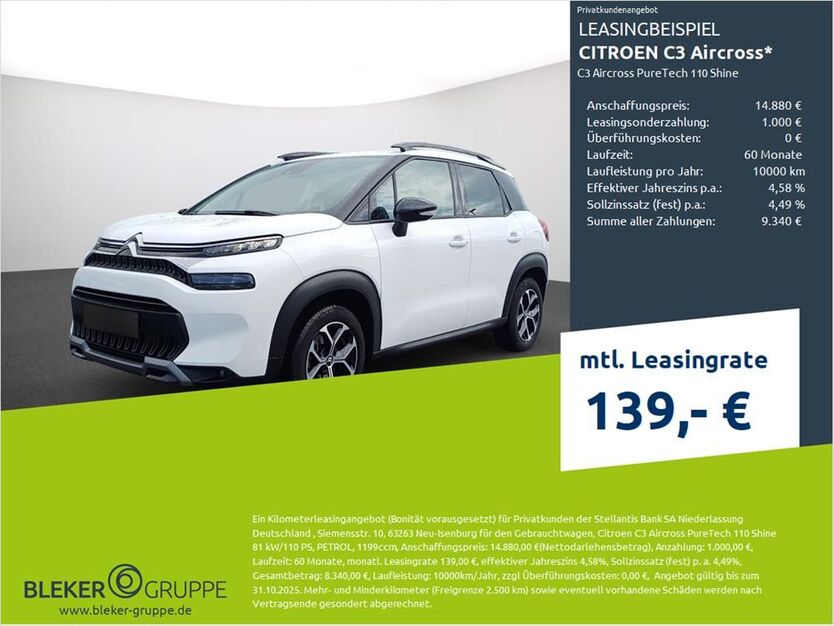 Citroen C3 Aircross 16.965 km 14.380 € Borken 46325