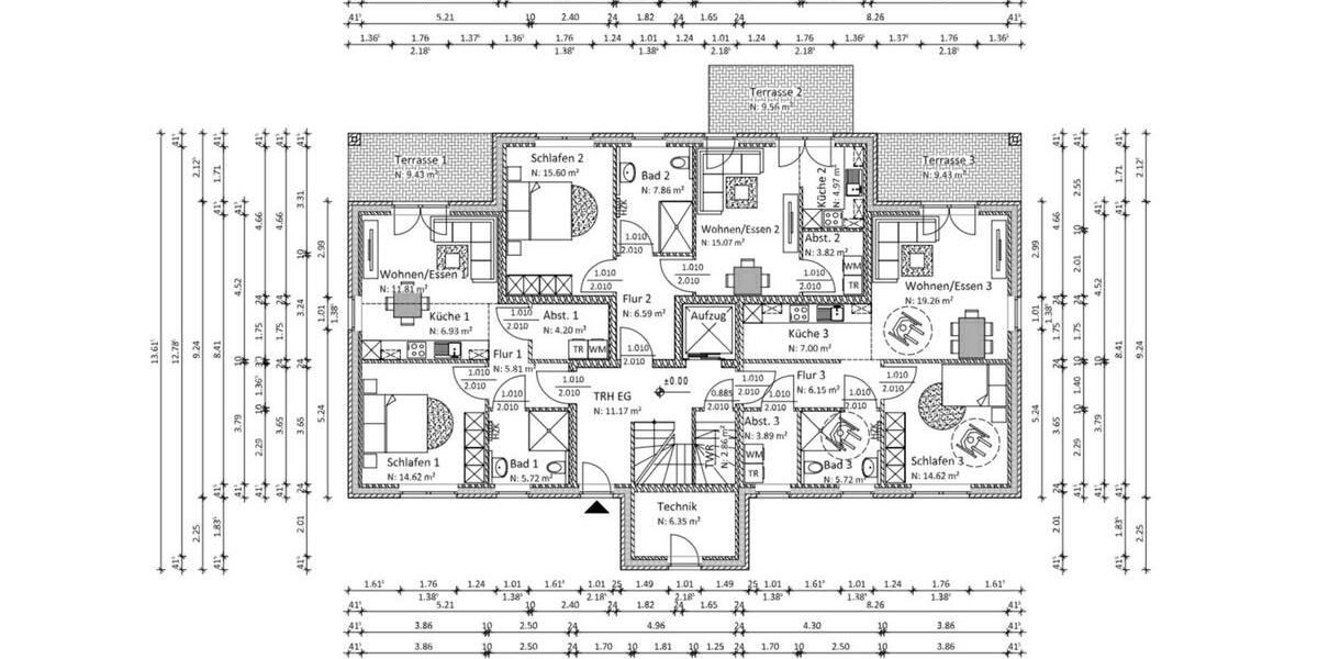 Etagenwohnung Edewecht - 20 Zimmer, 525 m&sup2;, 2.149.000&euro; | Angebot:25237091