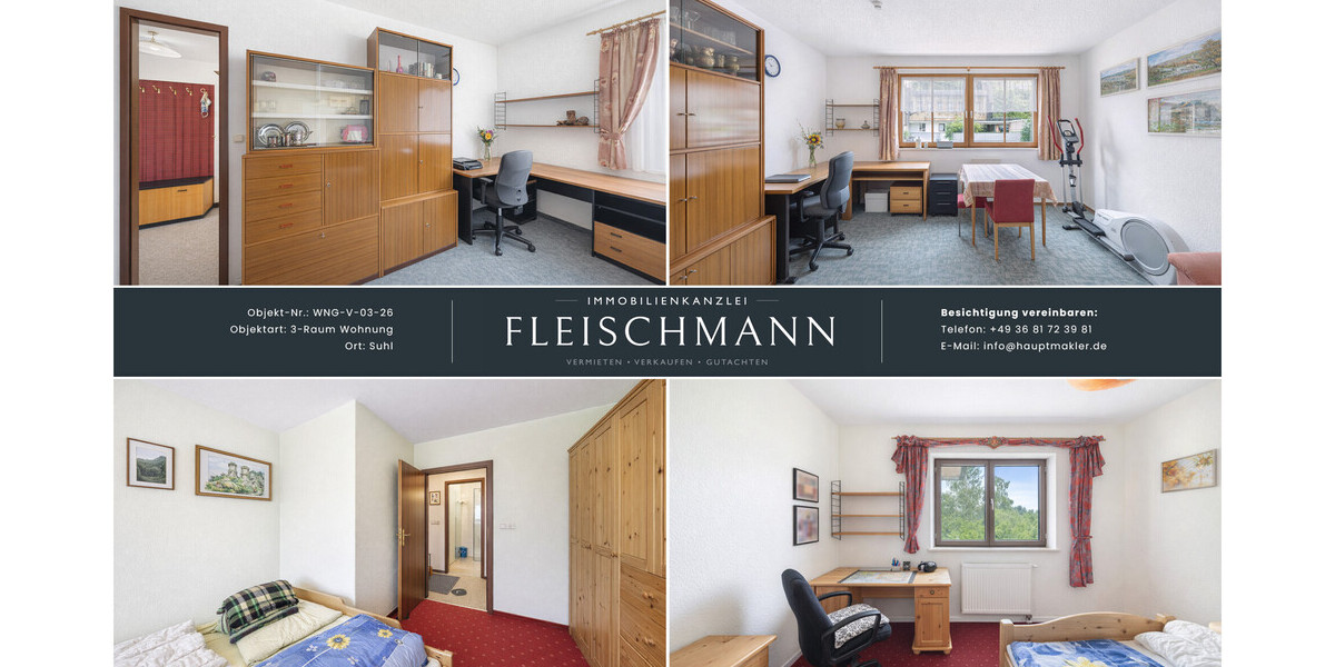 Wohnkomfort mit Balkon, Einbauküche und solider Ausstattung in gepflegtem Wohnumfeld - Erdgeschoßwohnung Suhl Schmiedefeld am Rennsteig | Angebot:27083806