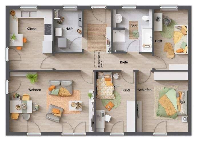 Bungalow Güstrow Primerburg - 4 Zimmer, 108 m&sup2;, 223.890&euro; | Angebot:26858902