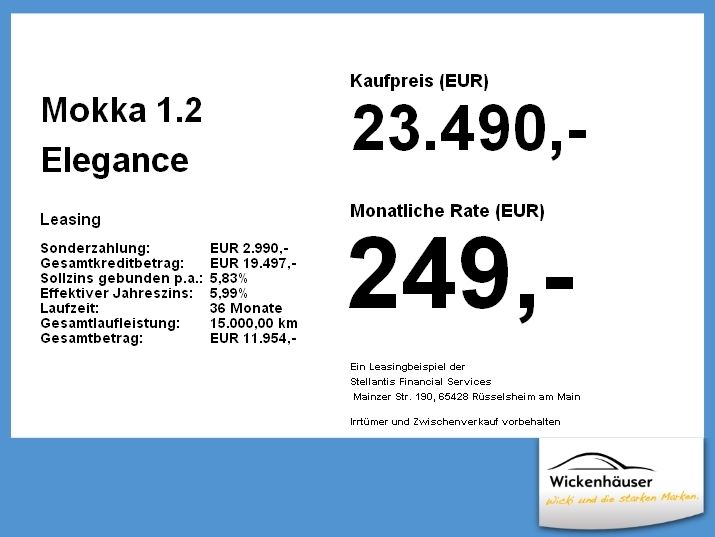 Opel Mokka 8.282 km 23.490 &euro; Neufahrn 85375