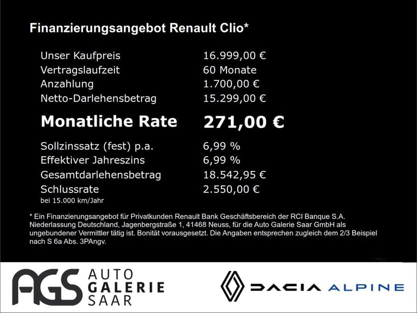 Renault Clio 9.002 km 16.999 € Saarbrücken 66115