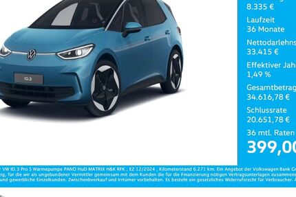 VW ID.3 6.271 km 41.750 € Bernsdorf 09337