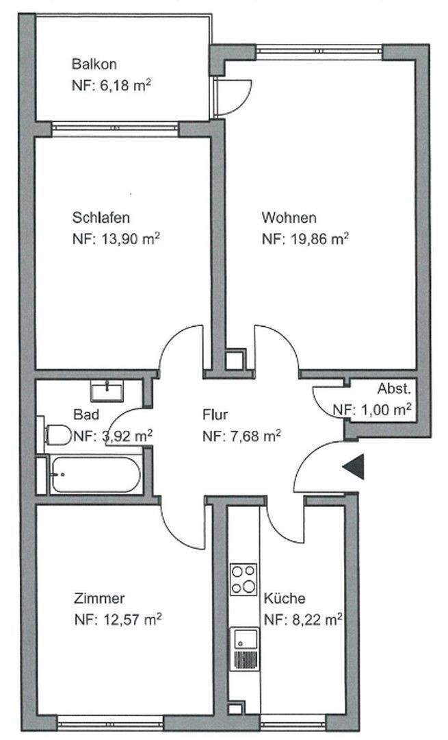 *Frisch renoviert und bezugsfertig* Moderne 3 Zimmer Wohnung *Garten* 3 zimmer