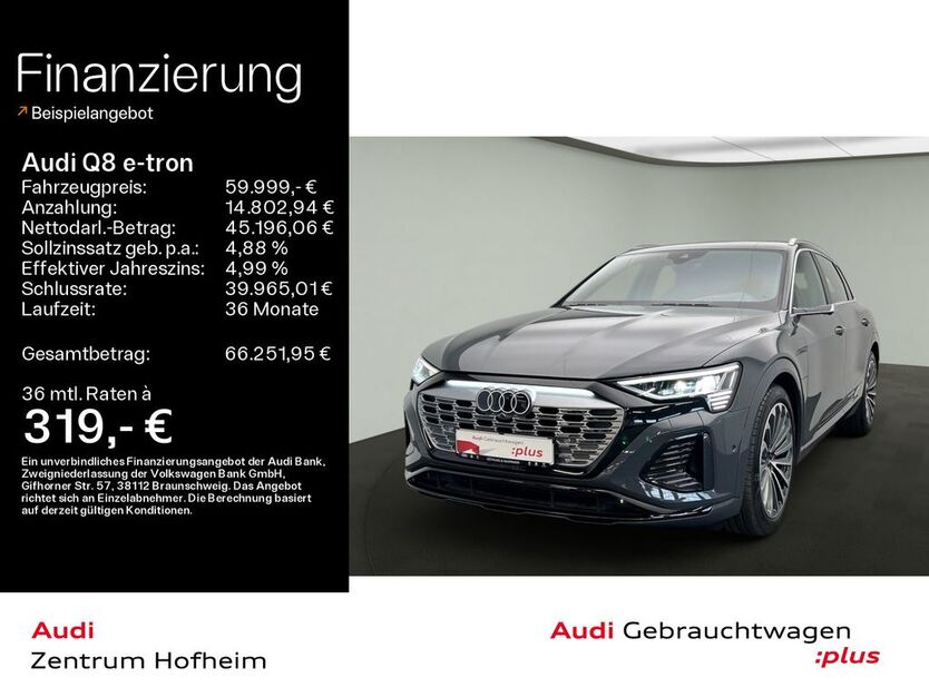 Audi Q8 e-tron 61.607 km 59.999 € Hofheim 65719