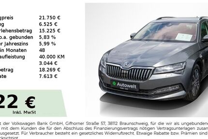 Skoda Superb 121.050 km 21.750 &euro; Nürnberg 90431