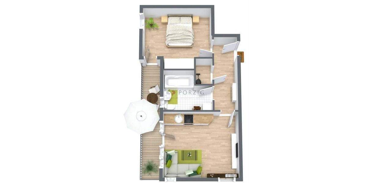 Etagenwohnung Hohenstein-Ernstthal Ernstthal - 2 Zimmer, 43 m&sup2;, 56.000&euro; | Angebot:25910548