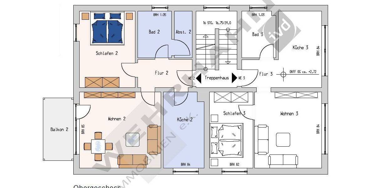 Etagenwohnung Bargteheide - 2 Zimmer, 64 m&sup2;, 279.000&euro; | Angebot:25745050