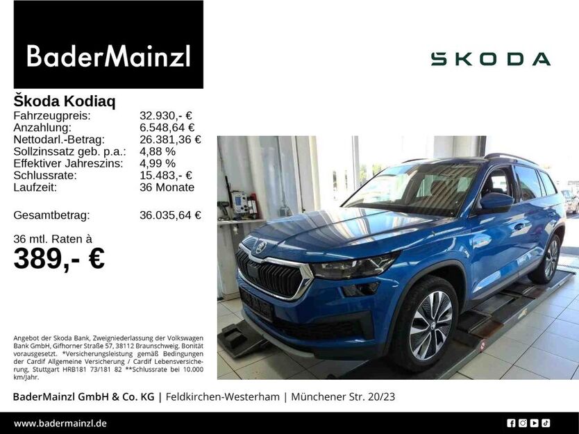 Skoda Kodiaq 85.530 km 32.930 € Feldkirchen/Westerham 83620