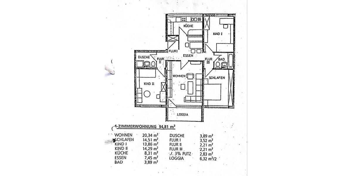 Etagenwohnung Lehrte - 4 Zimmer, 95 m&sup2;, 265.000&euro; | Angebot:27090581