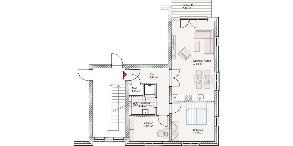 Etagenwohnung Hamburg Niendorf Niendorf - 3 Zimmer, 66 m&sup2;, 469.000&euro; | Angebot:26344163