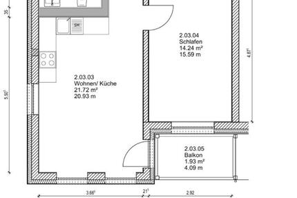 Wohnung Ilmenau - 2 Zimmer, 51 m&sup2;, 302&euro; | Angebot:26563047