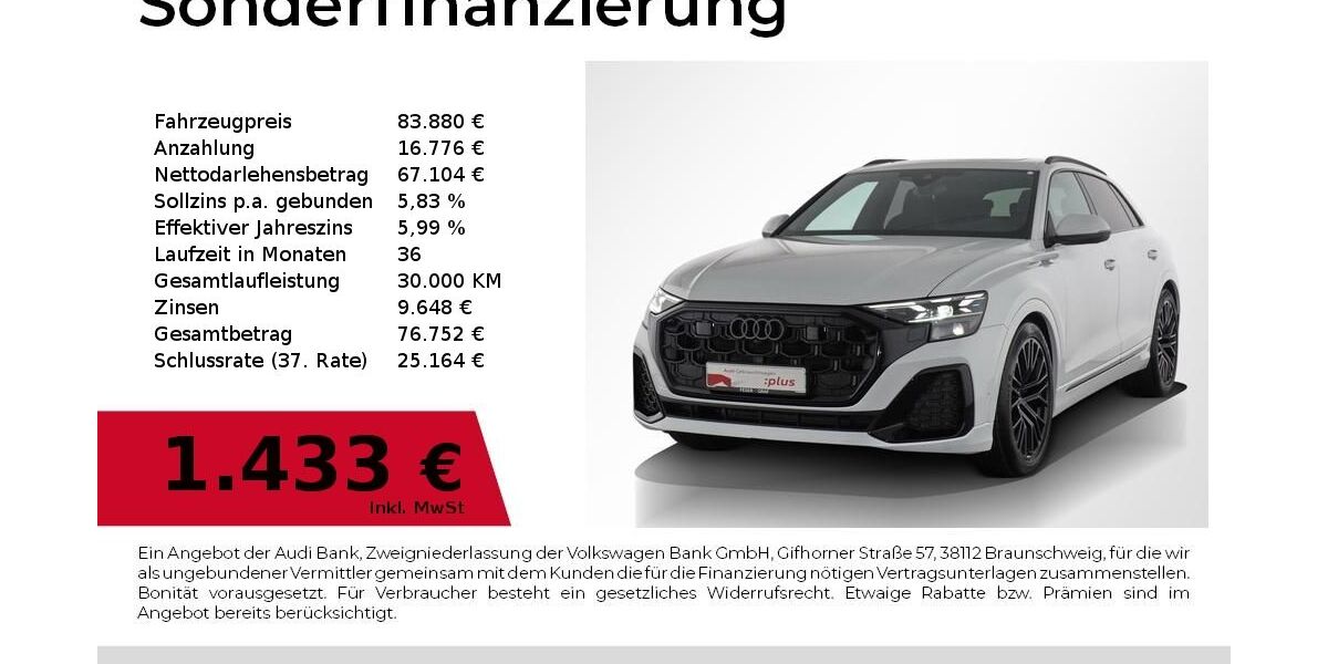 Audi Q8 19.999 km 83.880 &euro; Nürnberg 90441