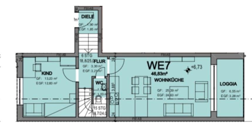 Maisonettenwohnung Köln Nippes - 3 Zimmer, 66 m&sup2;, 479.000&euro; | Angebot:25594053