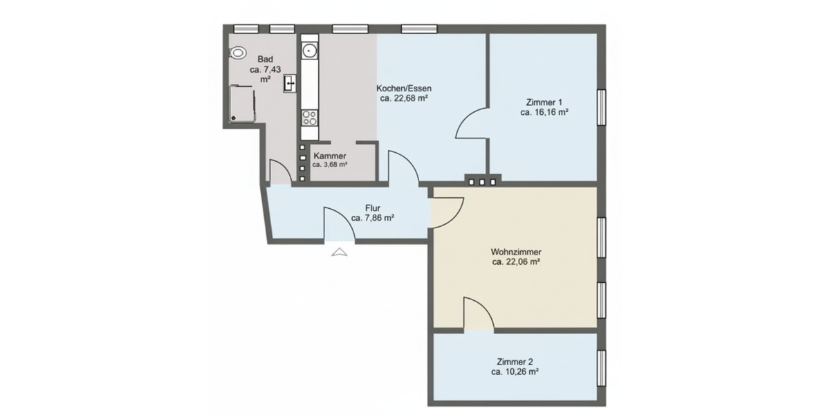 Etagenwohnung Germersheim - 3.5 Zimmer, 90 m&sup2;, 299.000&euro; | Angebot:25300421