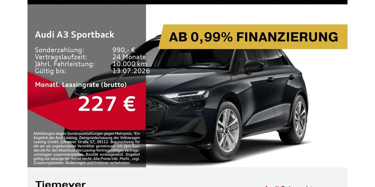 Audi A3 10.559 km 32.340 &euro; Lüdenscheid 58511