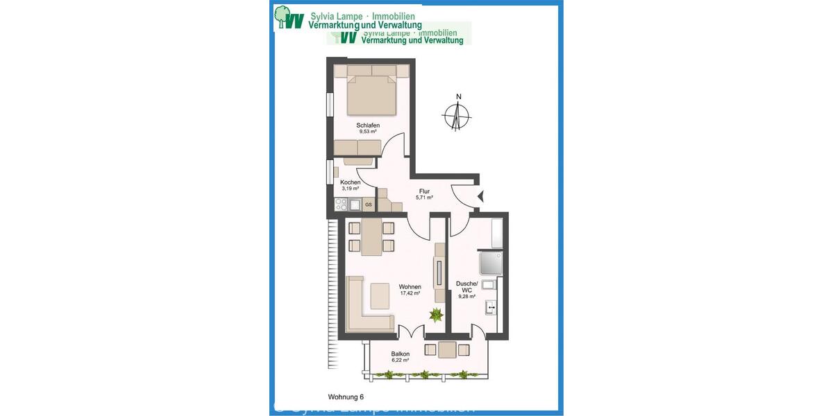Etagenwohnung Prerow - 2 Zimmer, 48 m&sup2;, 59&euro; | Angebot:26220587