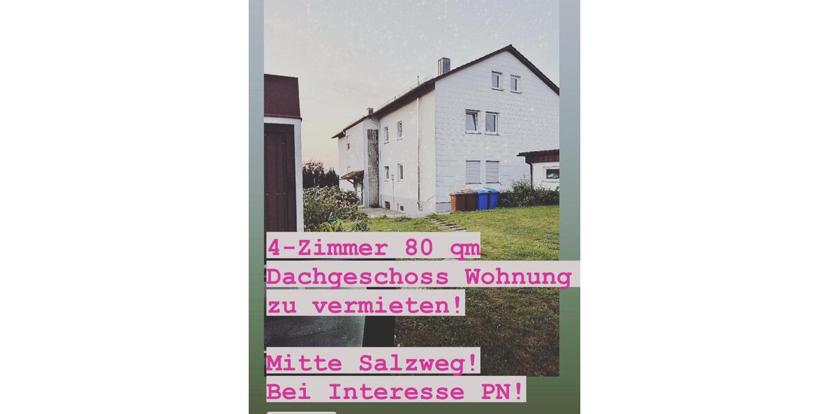 Dachgeschoßwohnung Salzweg - 4 Zimmer, 80 m&sup2;, 680&euro; | Angebot:24748402