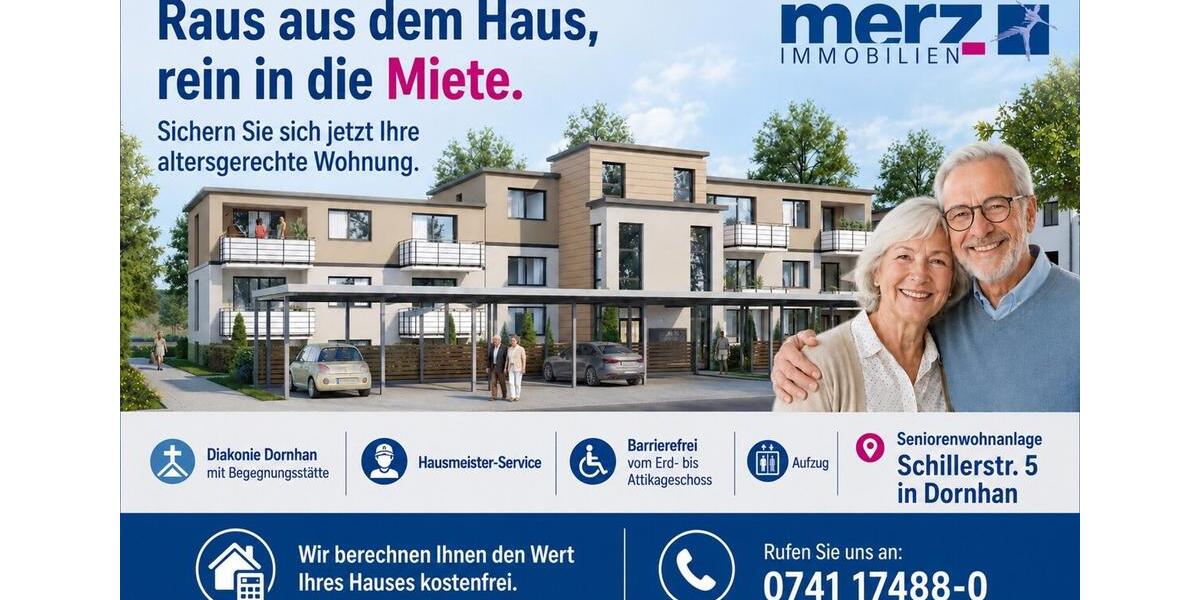 Erdgeschoßwohnung Dornhan - 2.5 Zimmer, 55 m&sup2;, 740&euro; | Angebot:26543259