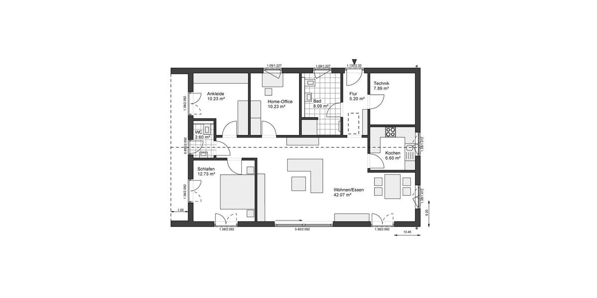 Bungalow Großenlüder - 4 Zimmer, 105 m&sup2;, 1.260&euro; | Angebot:26151920