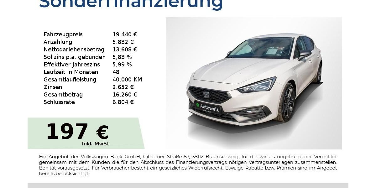 Seat Leon 102.750 km 19.440 &euro; Nürnberg 90431