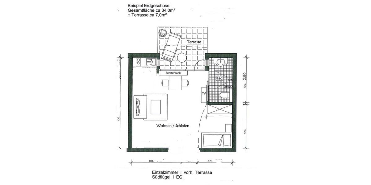 Etagenwohnung Schmallenberg - 1 Zimmer, 38 m&sup2;, 560&euro; | Angebot:22078362