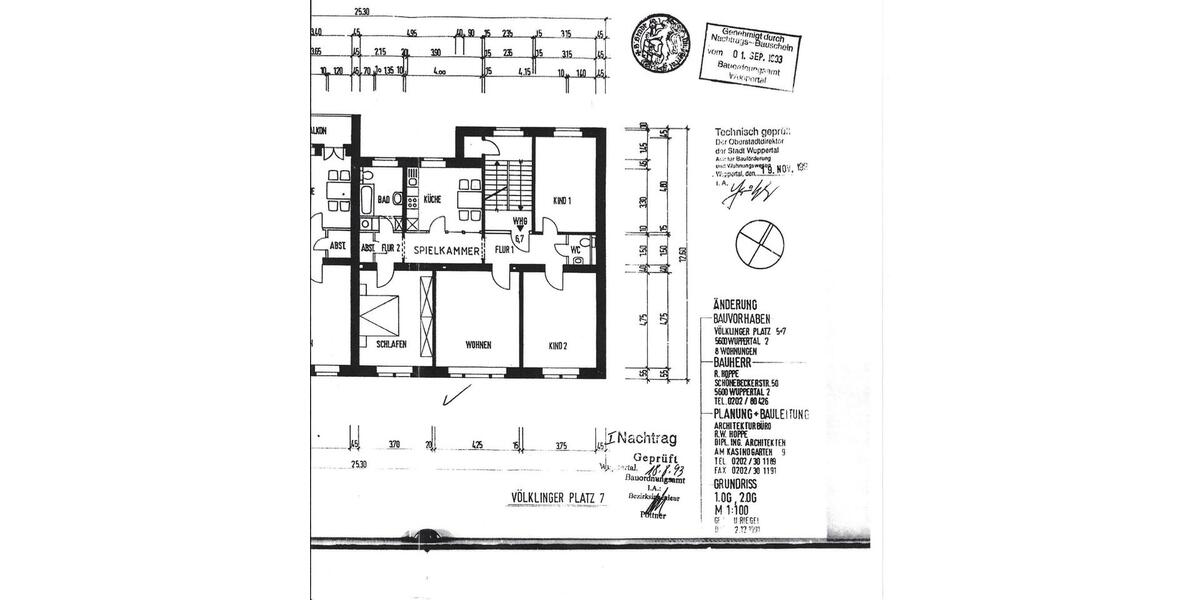 Etagenwohnung Wuppertal Unterbarmen - 4 Zimmer, 111 m&sup2;, 1.333&euro; | Angebot:25991577