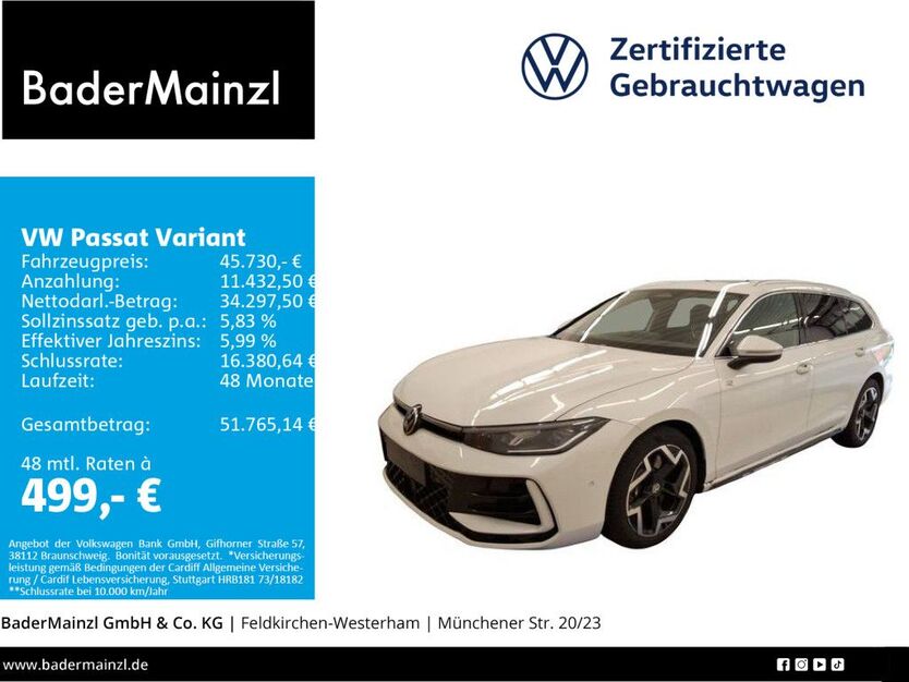 VW Passat Variant 22.700 km 45.730 € Feldkirchen/Westerham 83620