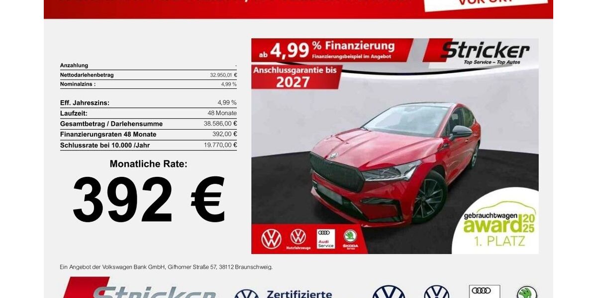 Skoda Enyaq 40.714 km 32.949 &euro; Horn-Bad Meinberg 32805