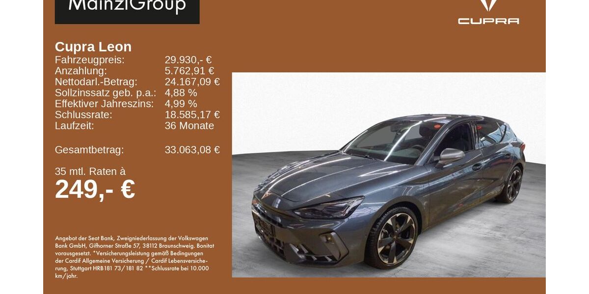 Cupra Leon 26.200 km 29.930 &euro; Feldkirchen/Westerham 83620