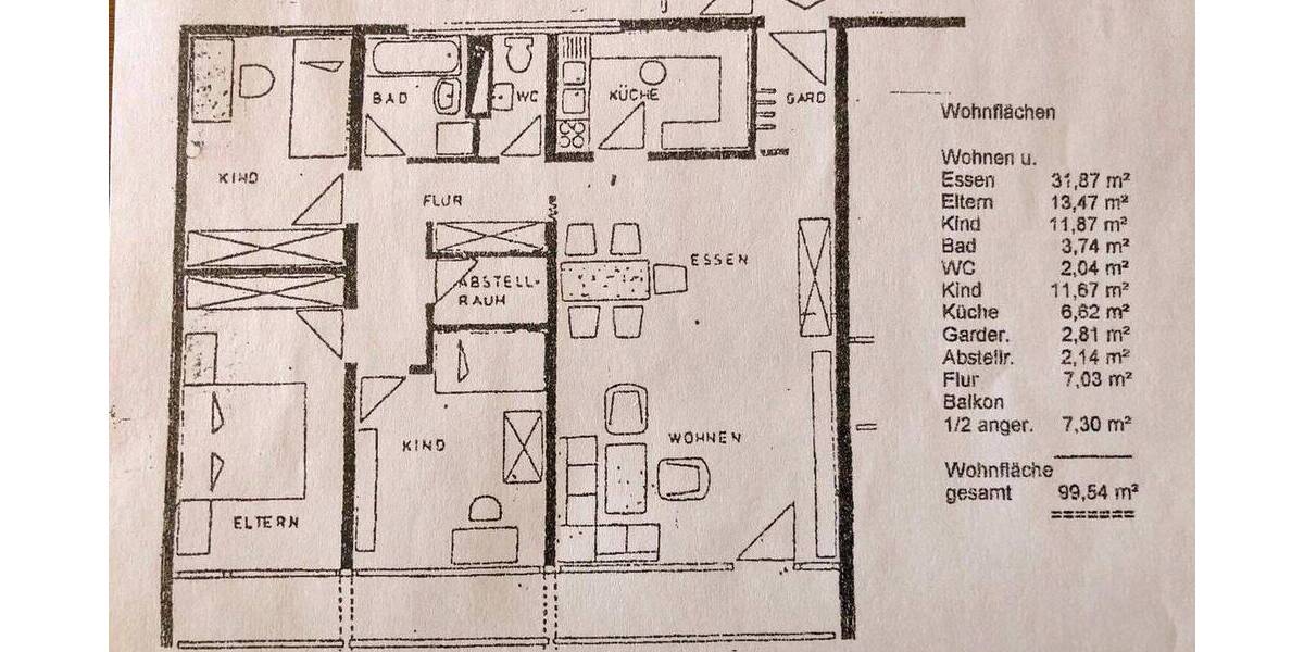 Mehrfamilienhaus, Wohnhaus Crailsheim - 4 Zimmer, 99 m&sup2;, 950&euro; | Angebot:26768921