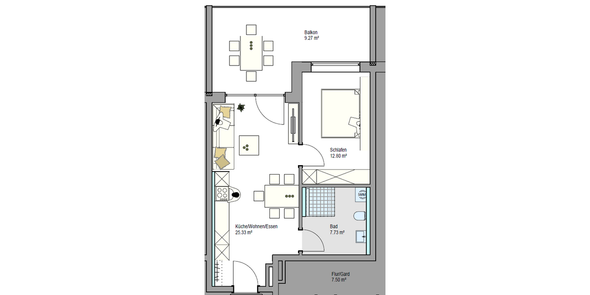 Etagenwohnung Friedrichshafen - 2 Zimmer, 54 m&sup2;, 387.100&euro; | Angebot:27126265