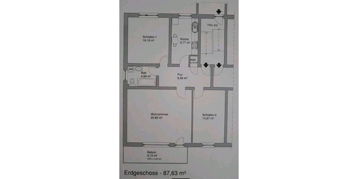 Etagenwohnung Harsum Asel - 3 Zimmer, 85 m&sup2;, 139.999&euro; | Angebot:26891762