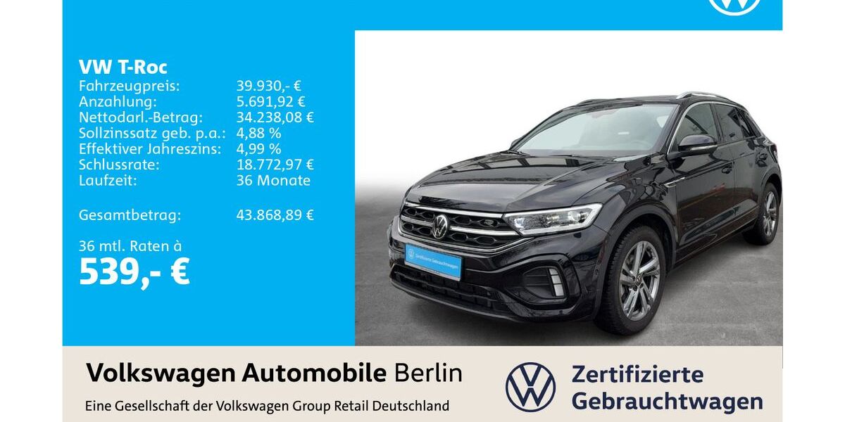 VW T-Roc 9.630 km 37.930 &euro; Berlin 12681