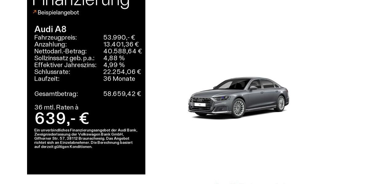 Audi A8 125.000 km 53.590 &euro; Schweinfurt 97424