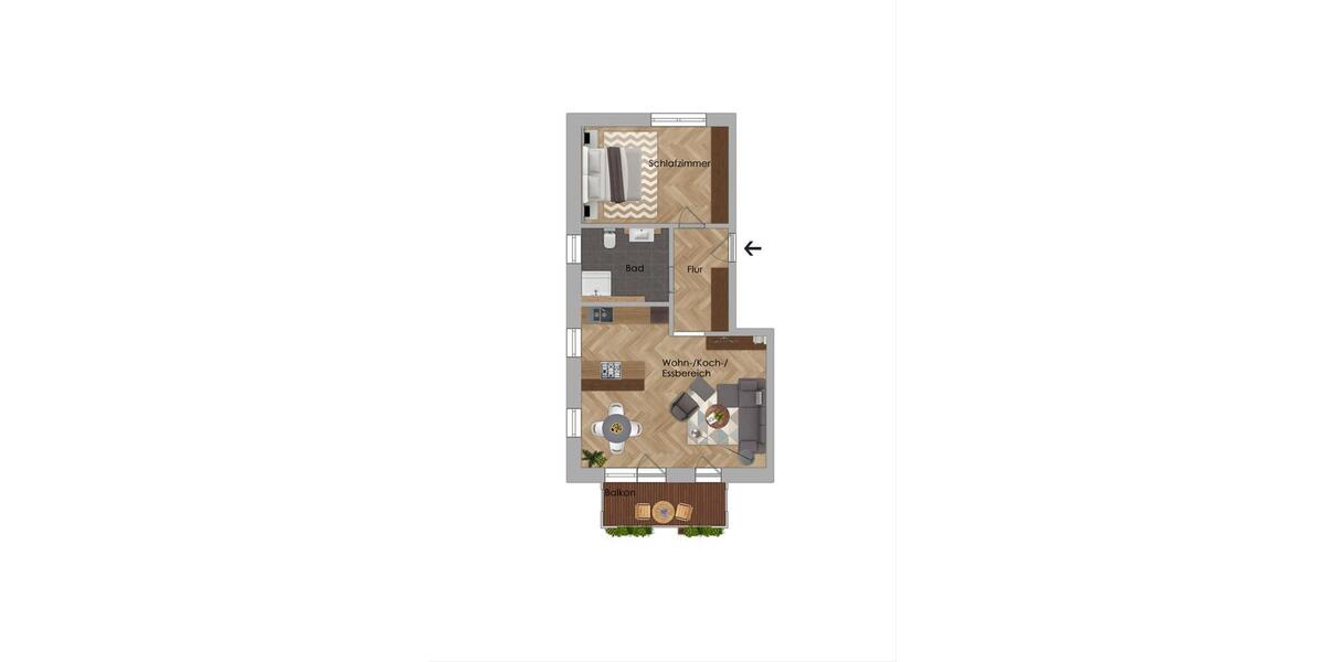 Erdgeschoßwohnung Hamburg Harburg - 2 Zimmer, 62 m&sup2;, 1.100&euro; | Angebot:26382887