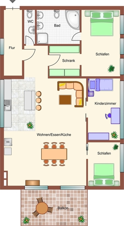4-Zi.-LoftWohnung in Augsburg-Pfersee, modern saniert, für Paare oder kleine Familien