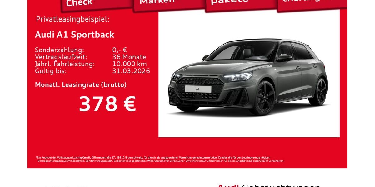 Audi A1 1.145 km 29.960 &euro; Hamburg 20537