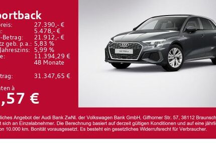 Audi A3 56.500 km 27.390 € Gersthofen 86368