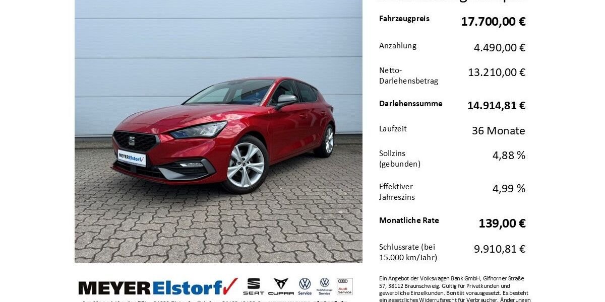 Seat Leon 12.100 km 17.700 &euro; Neu Wulmstorf 21629