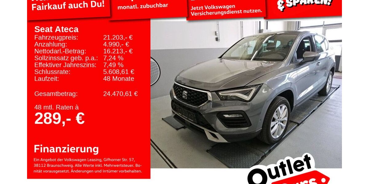 Seat Ateca 81.630 km 20.991 &euro; Weinheim 69469