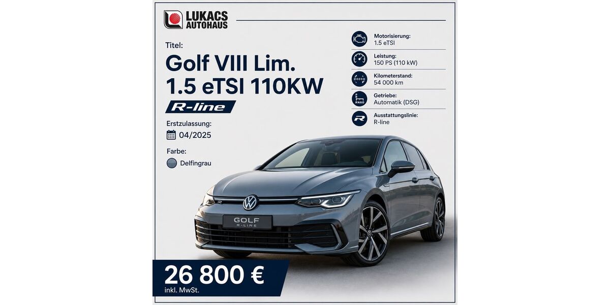 VW Golf 53.000 km 26.800 &euro; Eitensheim 85117
