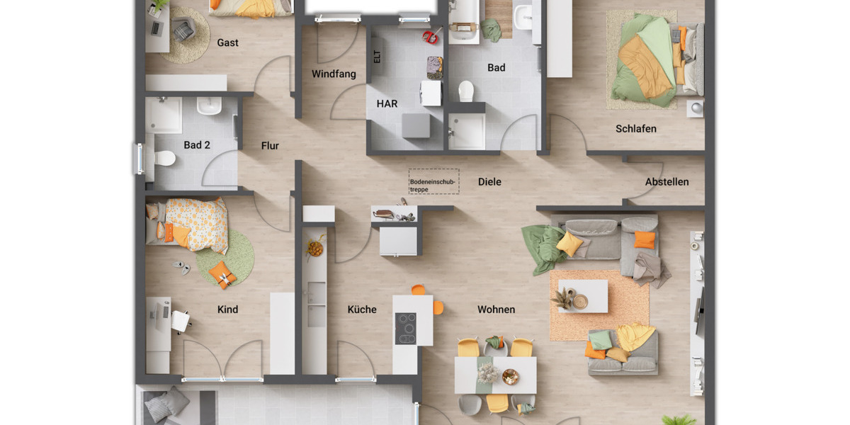 Ein Bungalow, der begeistert im kommenden Baugebiet in Wendeburg. 5 zimmer