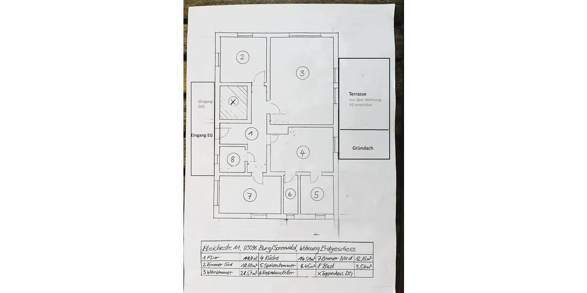 Erdgeschoßwohnung Burg (Spreewald) - 3 Zimmer, 90 m&sup2;, 1.180&euro; | Angebot:25170954