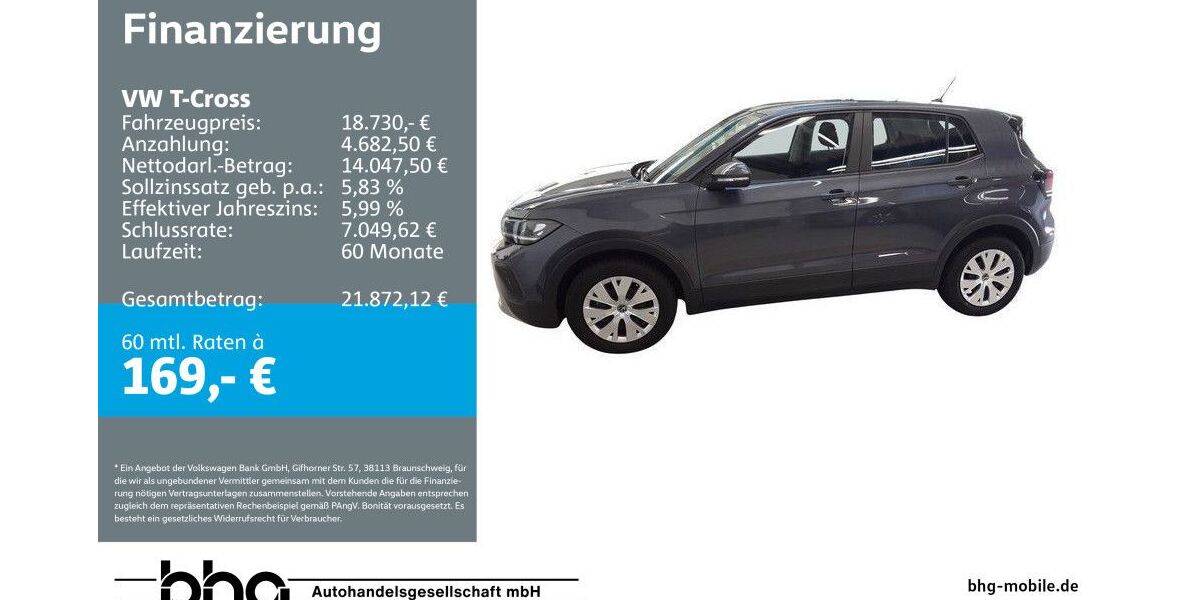 VW T-Cross 4.814 km 18.730 &euro; Albstadt 72458