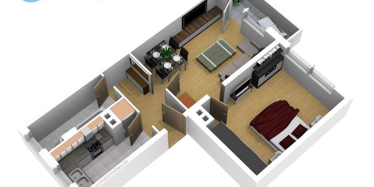 Hier kocht der Chef noch selbst...neu sanierte 2-RW mit Einbauküche, Dusche u. Balkon!!! 2 zimmer