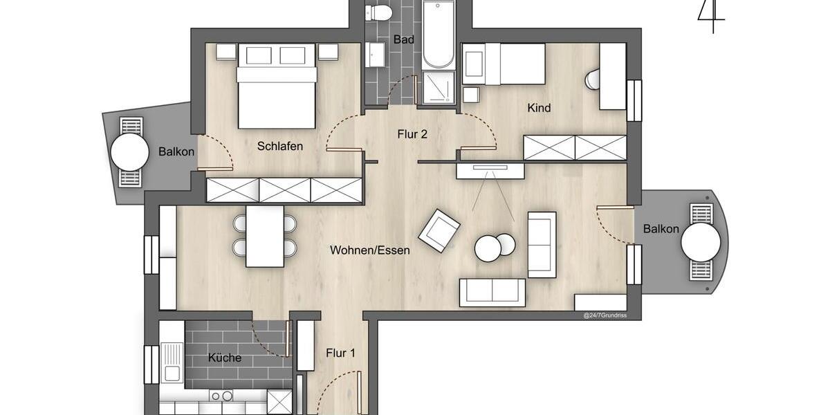 Etagenwohnung Kümmersbruck - 3.5 Zimmer, 81 m&sup2;, 279.000&euro; | Angebot:24691574