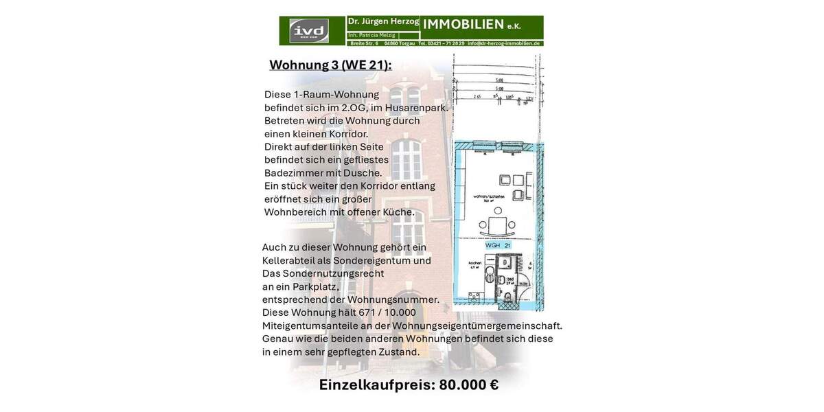 Etagenwohnung Torgau - 7 Zimmer, 264 m&sup2;, 250.000&euro; | Angebot:25679419