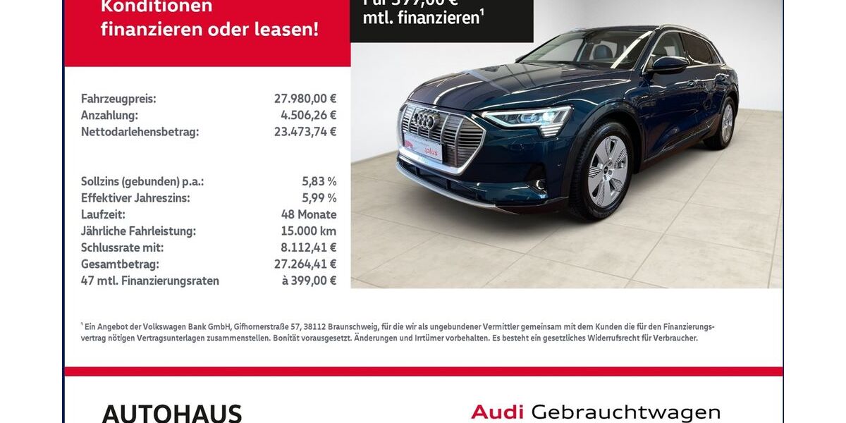 Audi e-tron 92.077 km 27.979 &euro; Bitterfeld-Wolfen 06749