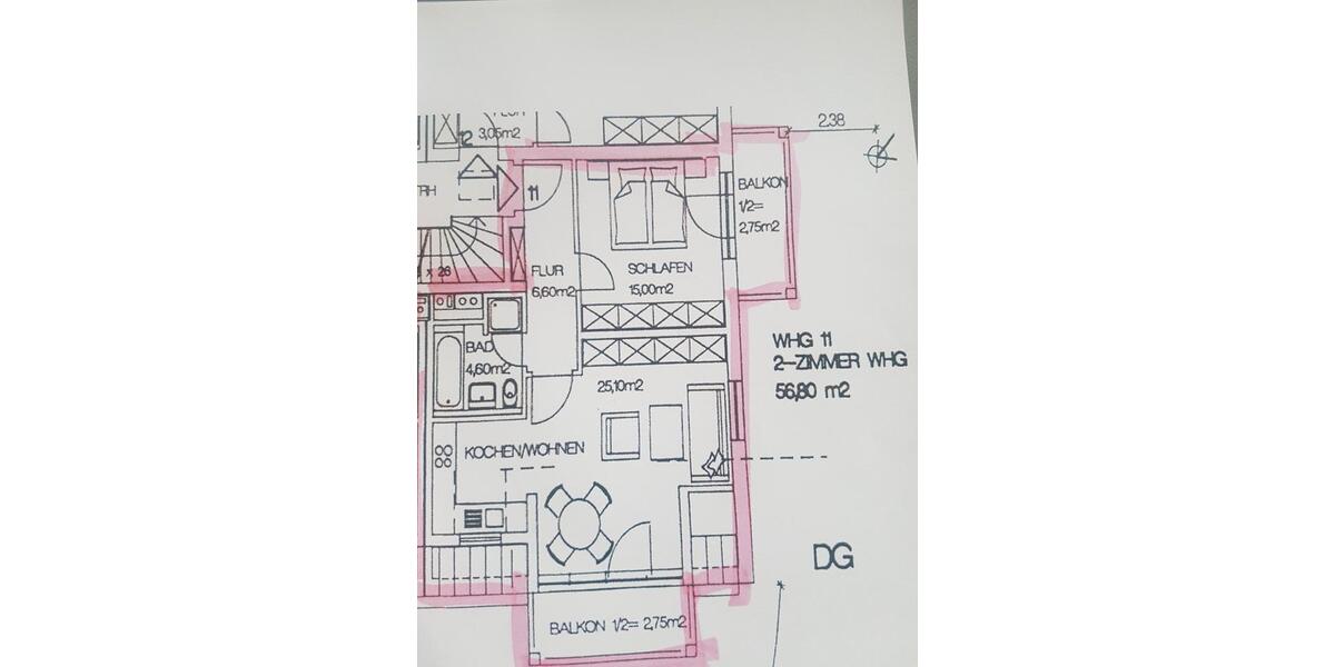 Dachgeschoßwohnung Ingolstadt Nordost - 2 Zimmer, 57 m&sup2;, 247.000&euro; | Angebot:27118294